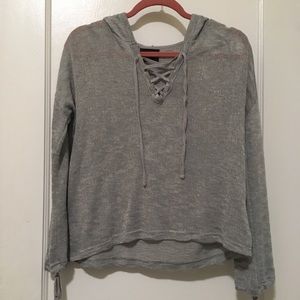 Grey hoodie sweater